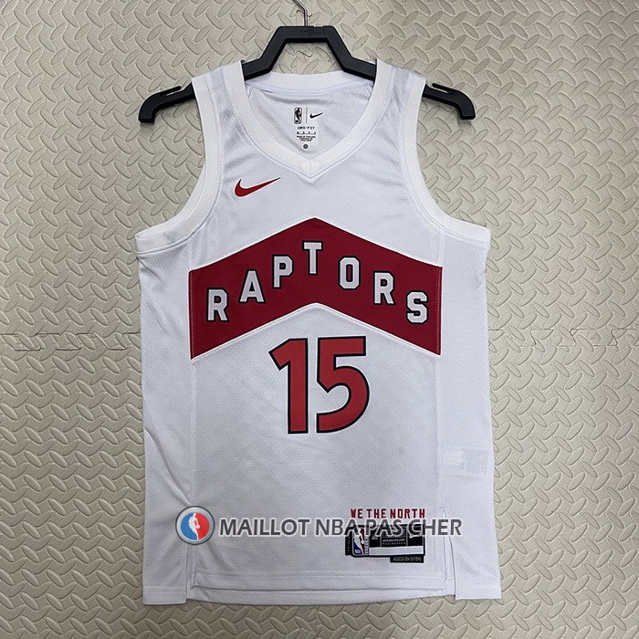 Maillot Tornto Raptors Vince Carter NO 15 Association 2022-23 Blanc